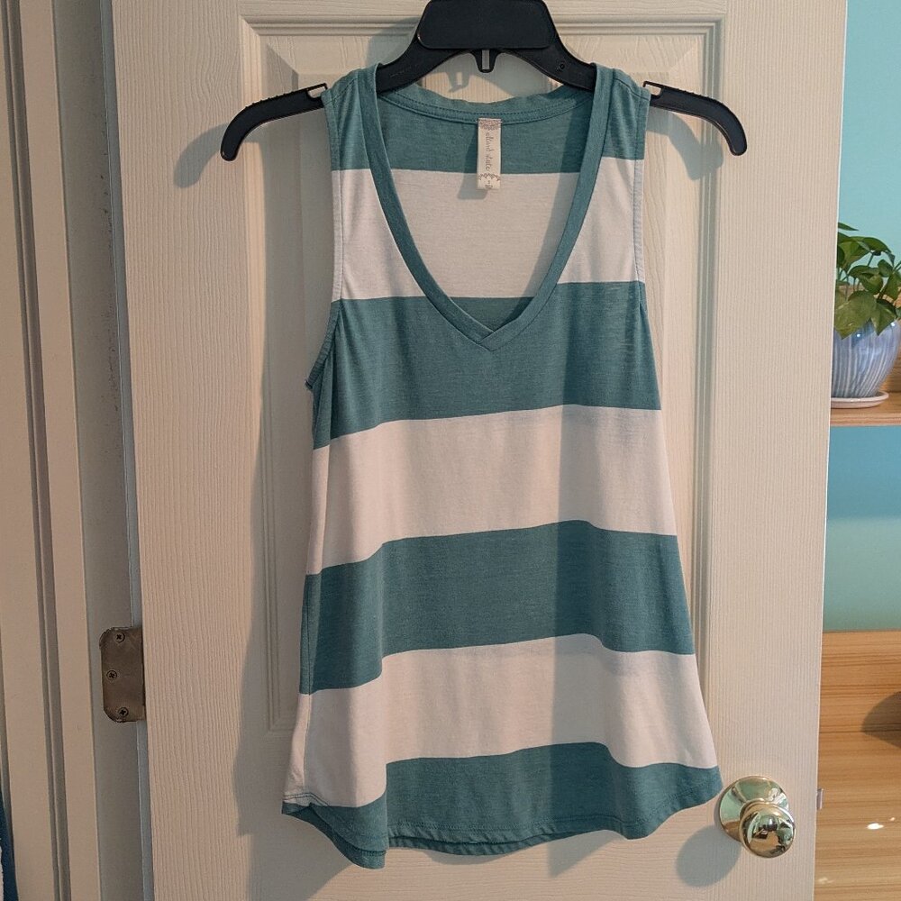 Altar'd State Striped V-Necked Tank Top